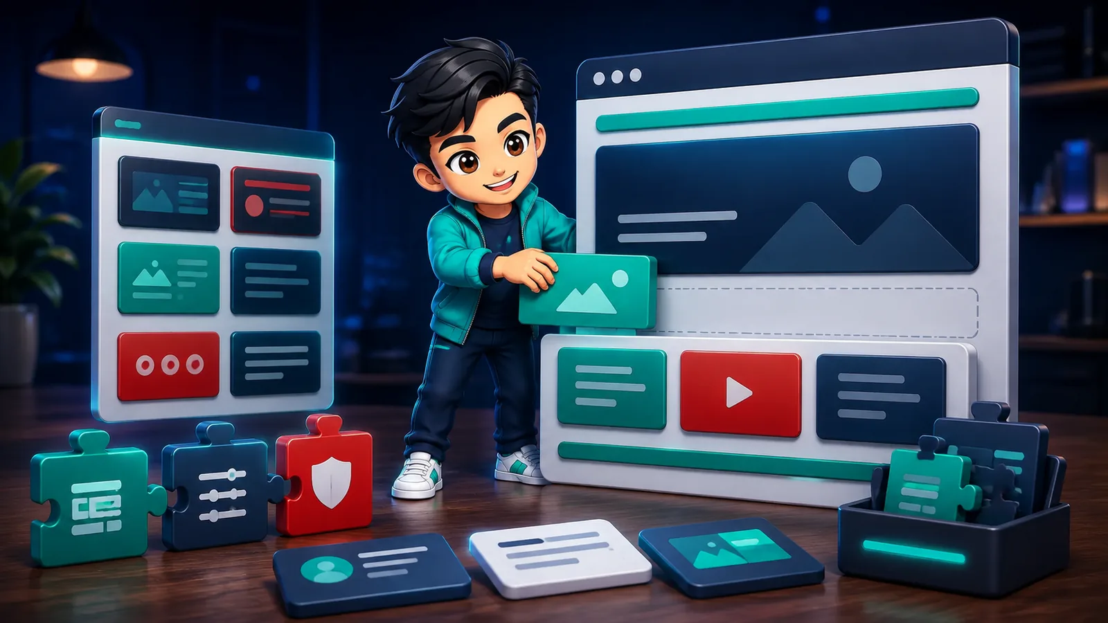มาสคอต ScaleUpThai กำลังประกอบเว็บไซต์ด้วย WordPress
